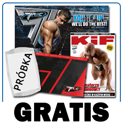 Próbka odżywki + Katalog produktów Trec + Plakat + Czasopismo dla sportowców KIF