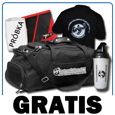 Próbka odżywki + Koszulka + Torba treningowa + Shaker CentrumKulturystyki + Katalog produktów Trec