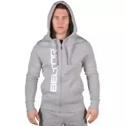 Bluza Męska z Kapturem Zip Hoodie Original Grey/Melange - Beltor