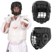 Treningowy Kask z Kratką Combat Czarny - Beltor