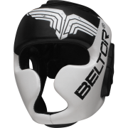 Kask sparingowy Top Pro Black-White – skóra bydlęca - Beltor