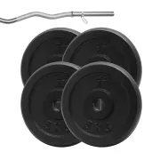 Zestaw 27KG obciążenie żeliwne + gryf łamany - PlatinumFitness