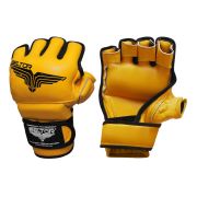 Rękawice MMA Pride Yellow-Black – skóra bydlęca - Beltor