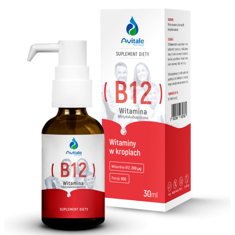 WITAMINA B12 ( METYLOKOBALAMINA ) 200 uq OLIVE 30 ml - AVITALE