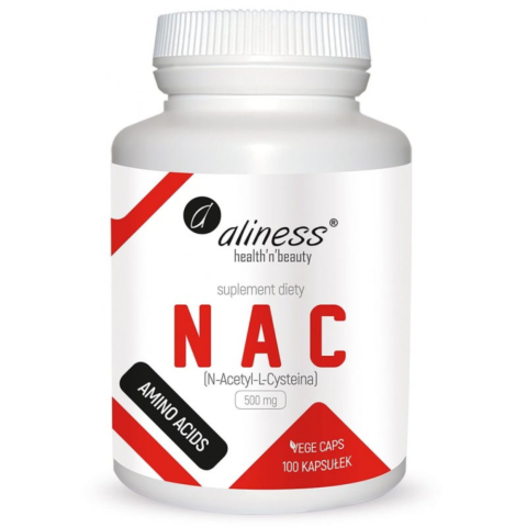 NAC N-ACETYL L-CYSTEINA 500 mg 100 vcaps. - ALINESS