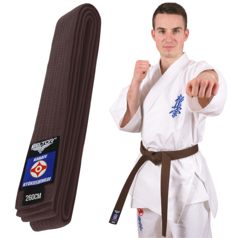 Brązowy Pas Karate Kyokushinkai 260 cm - Beltor