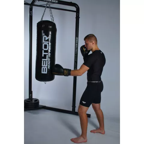 Treningowy worek bokserski do ćwiczeń wypełniony 90x30 cm + łańcuch - Beltor
