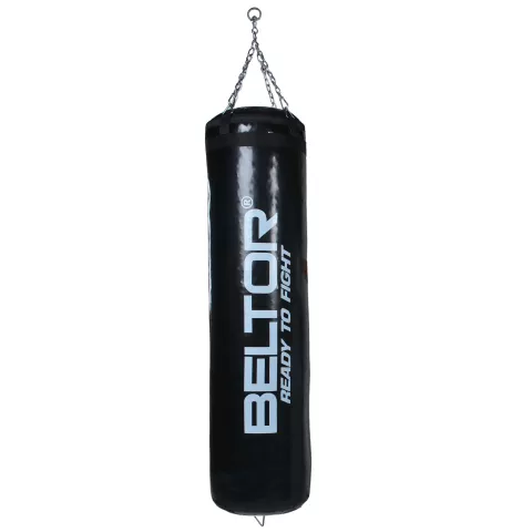 Treningowy worek bokserski do ćwiczeń wypełniony 150x40 cm + łańcuch - Beltor
