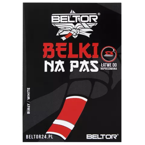 Białe belki Pas do kimona BJJ JIU-JTSU Zestaw Komplet 2 sztuki - Beltor