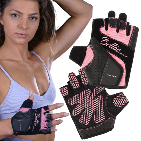 Rękawiczki treningowe damskie na siłownie skórzane LADIES TOUCH - Beltor