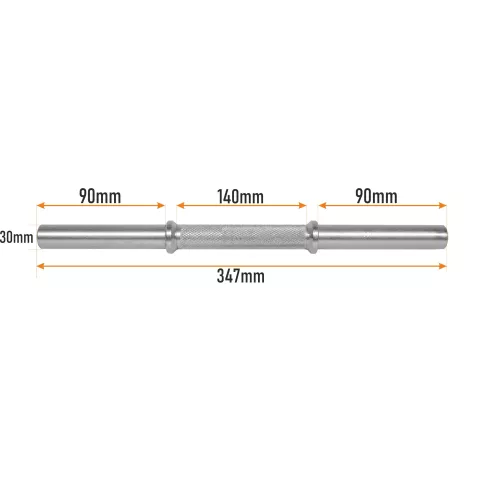 Gryf prosty gładki 35cm / 30mm bez zacisków - HRD System