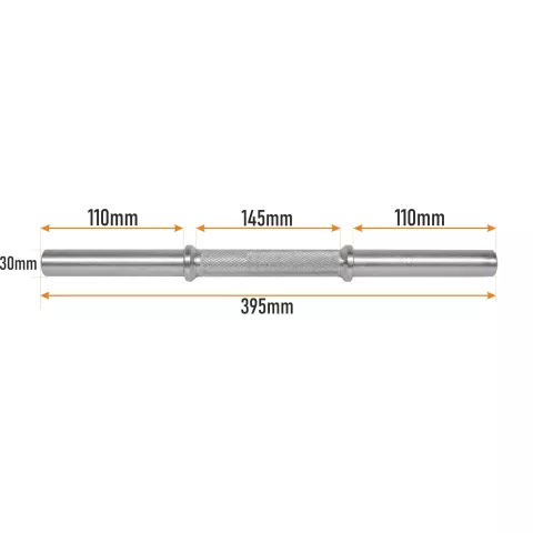 Gryf prosty gładki 40cm / 30mm bez zacisków - HRD System