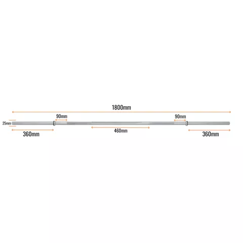 Gryf Prosty Gładki 180cm / 30mm - Beltor