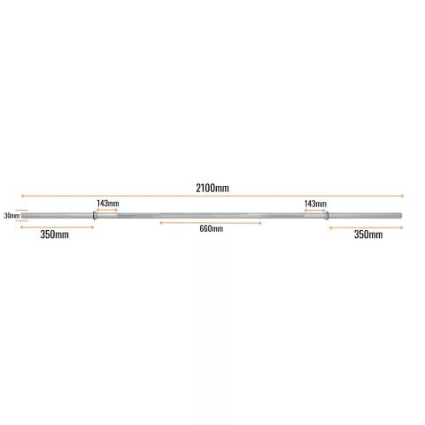 Gryf Prosty Gładki 210cm / 30mm - Beltor