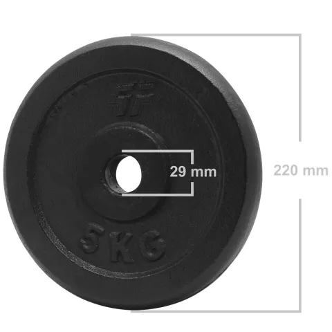 Obciążenie żeliwne pełne 5 kg / 29 mm - Platinum Fitness