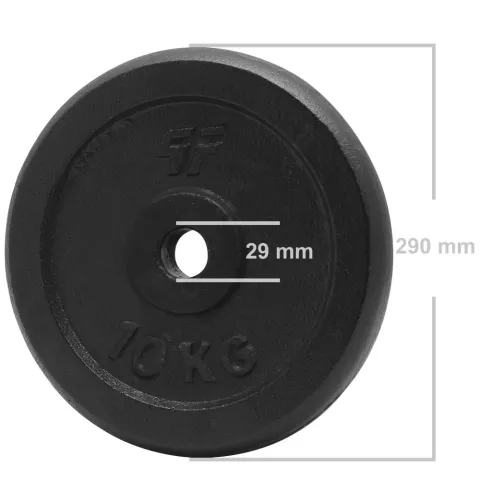 Obciążenie żeliwne pełne 10 kg / 29 mm - Platinum Fitness