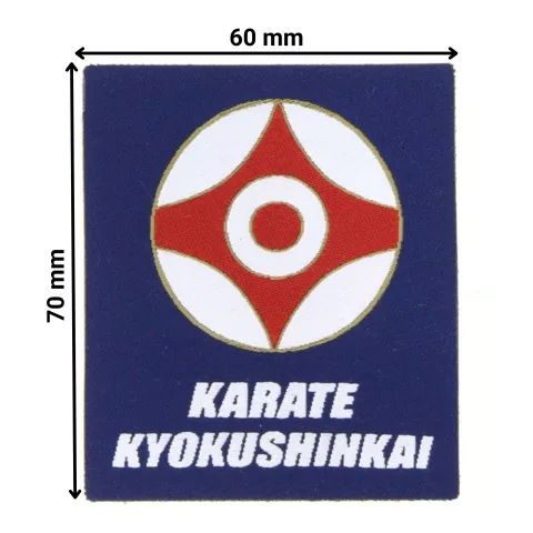 Zestaw 3 naszywek do naprasowania karate Kyokushinkai KANJI KANKU - Beltor