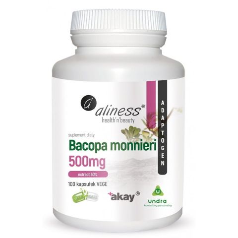 Bacopa Monnieri Extract 50% 500mg 100caps - aliness