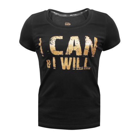 T-shirt Damski I Can & I Will Black - Beltor