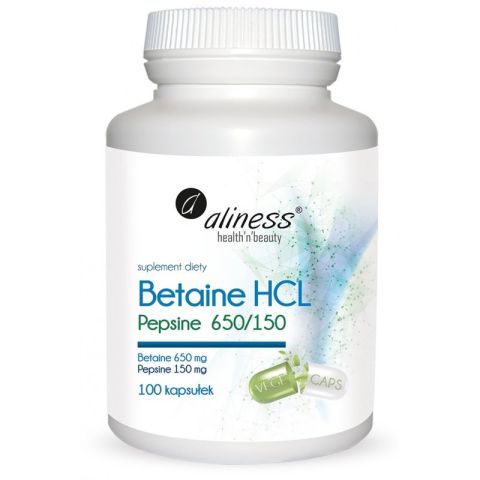 Betaina HCL Pepsine 650/150 100caps - Aliness