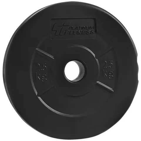 Zestaw 107,5kg obciążenie bitumiczne + 4 gryfy - PlatinumFitness