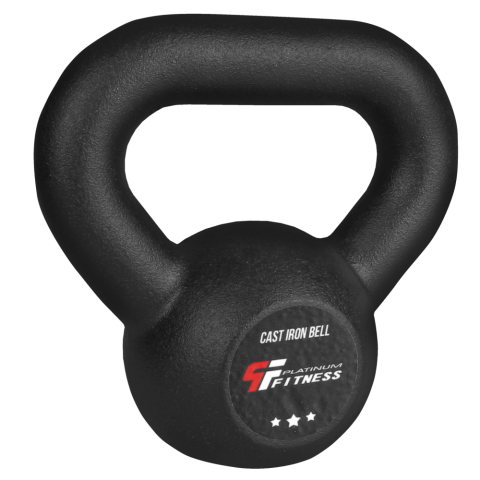 Kettlebell 4kg żeliwny czarny