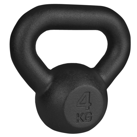 Kettlebell 4kg żeliwny czarny