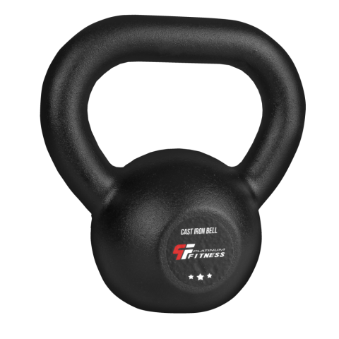 Kettlebell 8kg żeliwny czarny