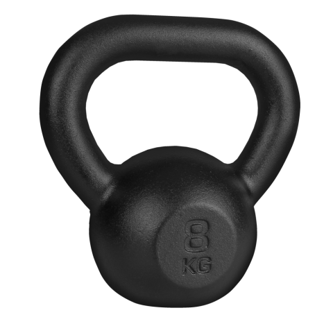 Kettlebell 8kg żeliwny czarny