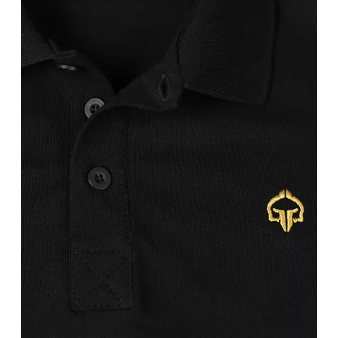 Koszulka Polo MINIMAL Czarna ze złotym logo - Ground Game