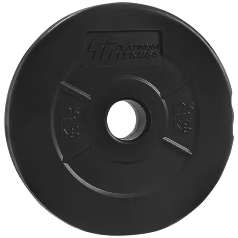 Zestaw 107,5kg obciążenie bitumiczne + 4 gryfy - PlatinumFitness