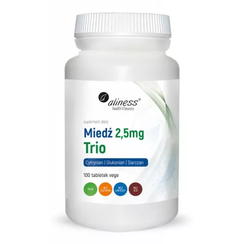 Miedź 2,5mg Trio 100 vtabs - Aliness