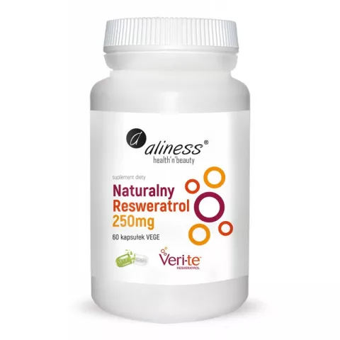 NATURALNY RESWERATROL VERI-TE 250 mg / 60 vcaps - Aliness