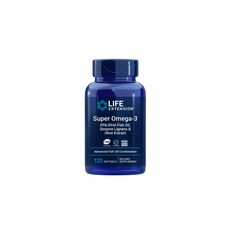 Super Omega 3 EPA/DHA with Sezame Lignans & Olive Extract 60 softgels - Life Extension