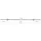 Gryf prosty 150 cm /25 mm gwintowany z zaciskami - Platinum Fitness