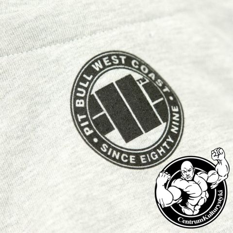 Bluza Hooded Classic Logo Grey Melange - Pit Bull West Coast