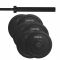 ZESTAW 80KG OBCIĄŻENIE OLIMPIJSKIE BUMPER + GRYF - HRD System